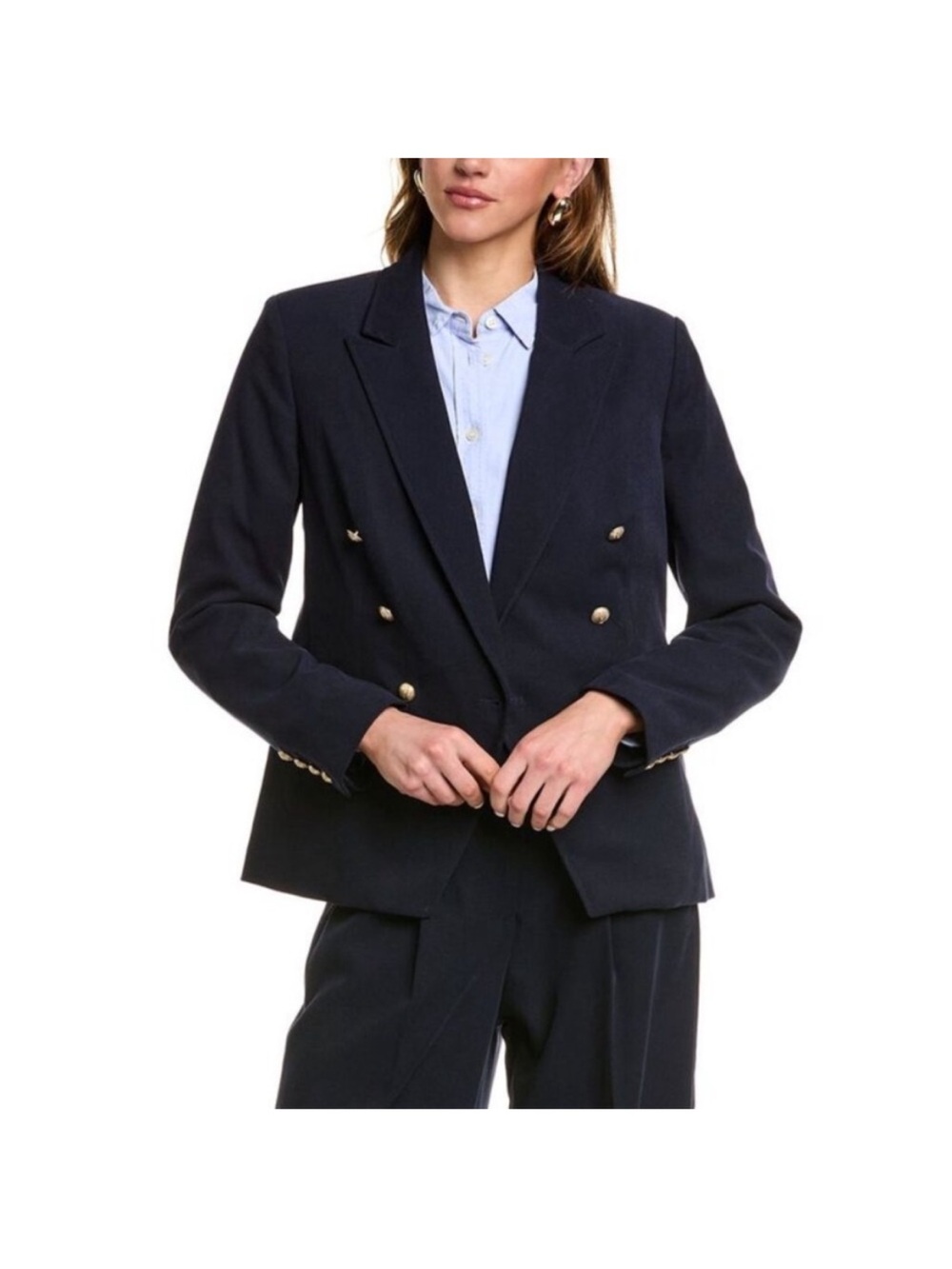 Sam Edelman Imogen Blazer Navy Blue XS Preppy Office